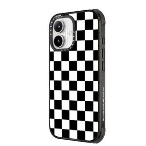 CASETIFY Compact Case Checkerboard Clear Black for IPhone 15 Pro